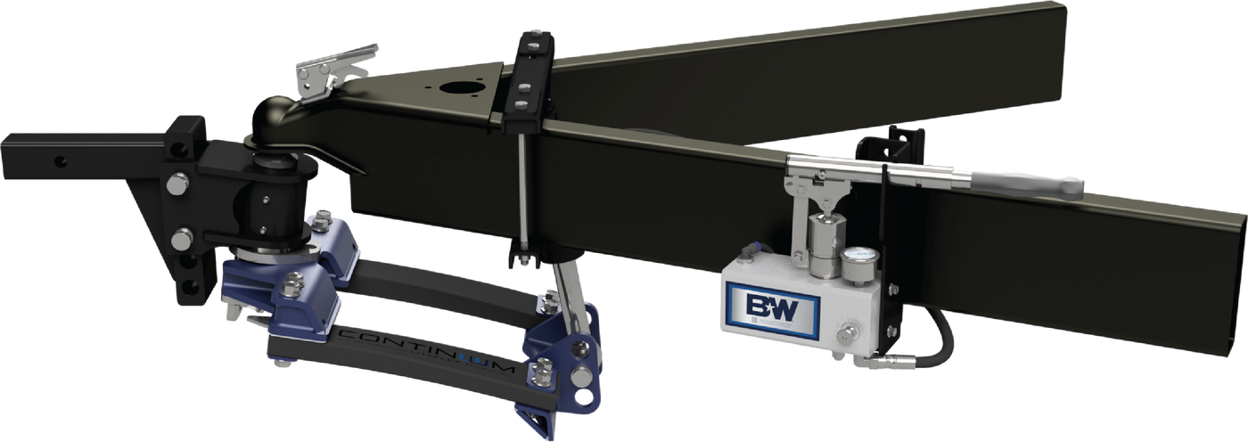 A complete B&W Continuum weight distribution hitch
