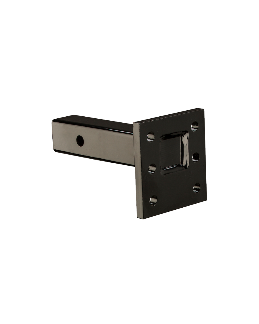 B&W Trailer Hitches Heavy Duty Pintle Plate with black finish, 6 Hole, 2 Position, 2"x9" Shank.