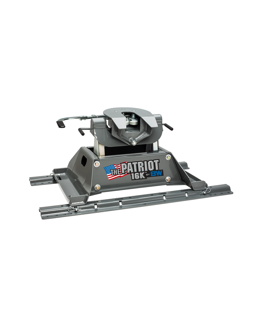 B&W Trailer Hitches 16k rail-mounted fifth wheel hitch.