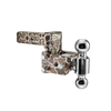 B&W dual ball, camo Tow & Stow Adjustable Ball Mount with a 2" shank and a 3" drop.