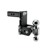 B&W dual ball, black Tow & Stow Adjustable Ball Mount with a 5" drop.