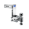 B&W dual ball, chrome Tow & Stow Adjustable Ball Mount with a 7" drop.
