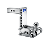 B&W tri-ball, chrome Tow & Stow Adjustable Ball Mount with a 7" drop.
