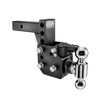 B&W Trailer Hitches black Dual Ball Pintle Tow & Stow with a 6" drop.