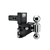 B&W Trailer Hitches black multipro Tow & Stow with dual balls, 2" shank, & 2.5" drop.