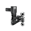B&W Trailer Hitches black multipro Tow & Stow with dual balls, 2" shank, & 4.5" drop.