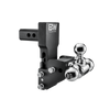 B&W Trailer Hitches black multipro Tow & Stow with three balls, 2" shank, & 4.5" drop.