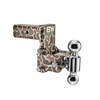 B&W dual ball, camo Tow & Stow Adjustable Ball Mount with a 2.5" shank and a 5" drop.