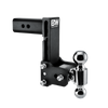 B&W dual ball, black Tow & Stow Adjustable Ball Mount with a 7" drop.
