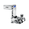 B&W tri-ball, chrome Tow & Stow Adjustable Ball Mount with a 7" drop.