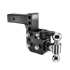 B&W Trailer Hitches black Dual Ball Pintle Tow & Stow with a 6.5" drop.