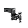 B&W dual ball, black Tow & Stow Adjustable Ball Mount with a 4.5" drop.
